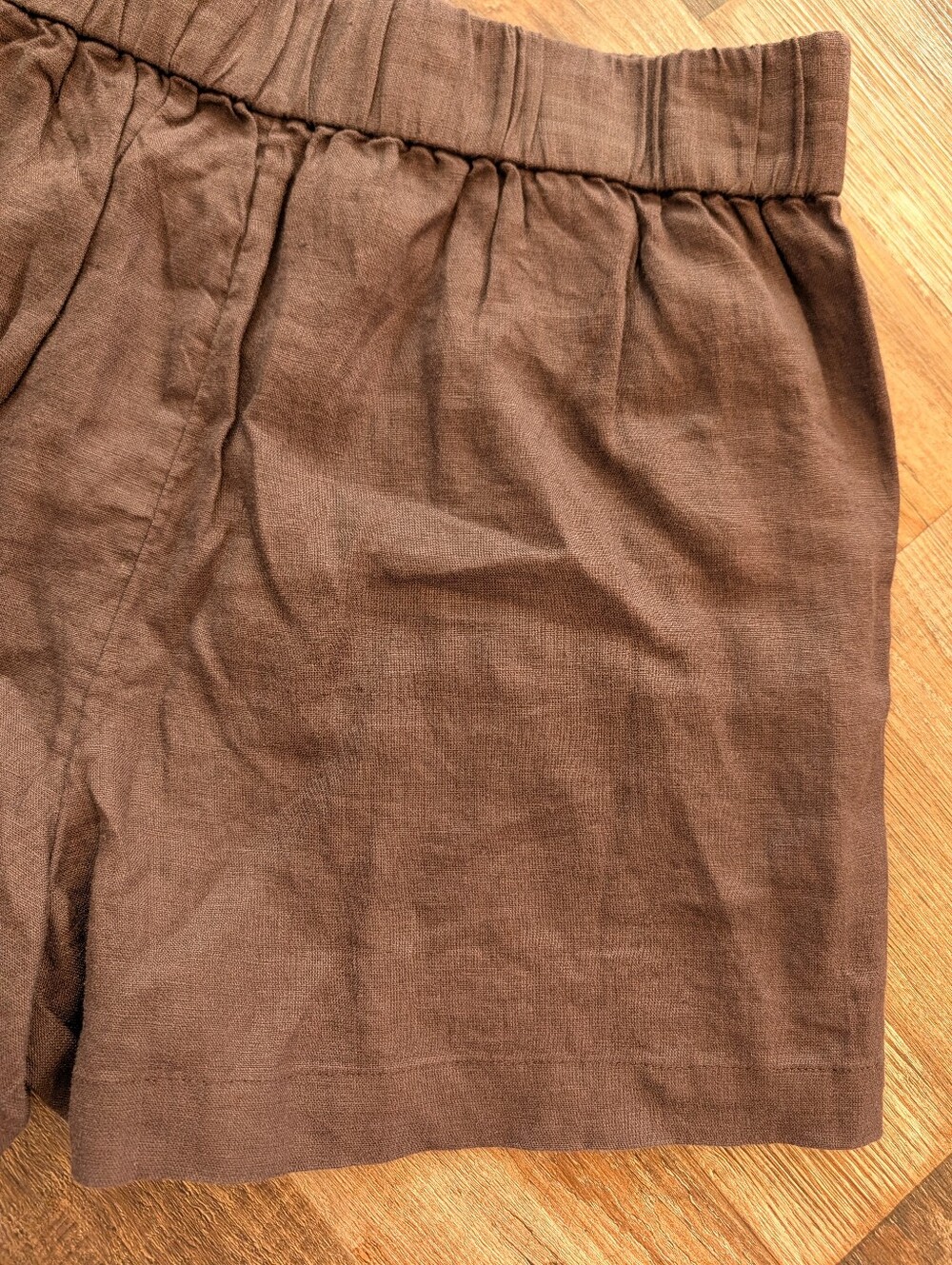 J Crew Tropez 100% Linen Lightweight Summer Shorts Dark Brown Chocolate Sz S - Picture 9 of 12